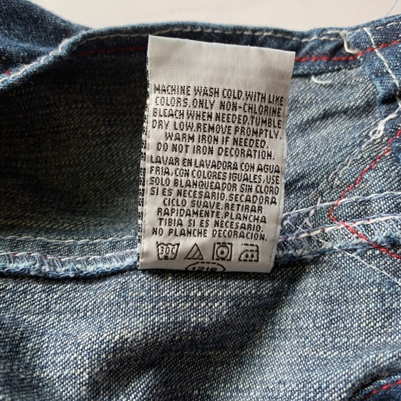 Young Hearts Ladybug Floral Shortall Overalls - Picture 5 of 6